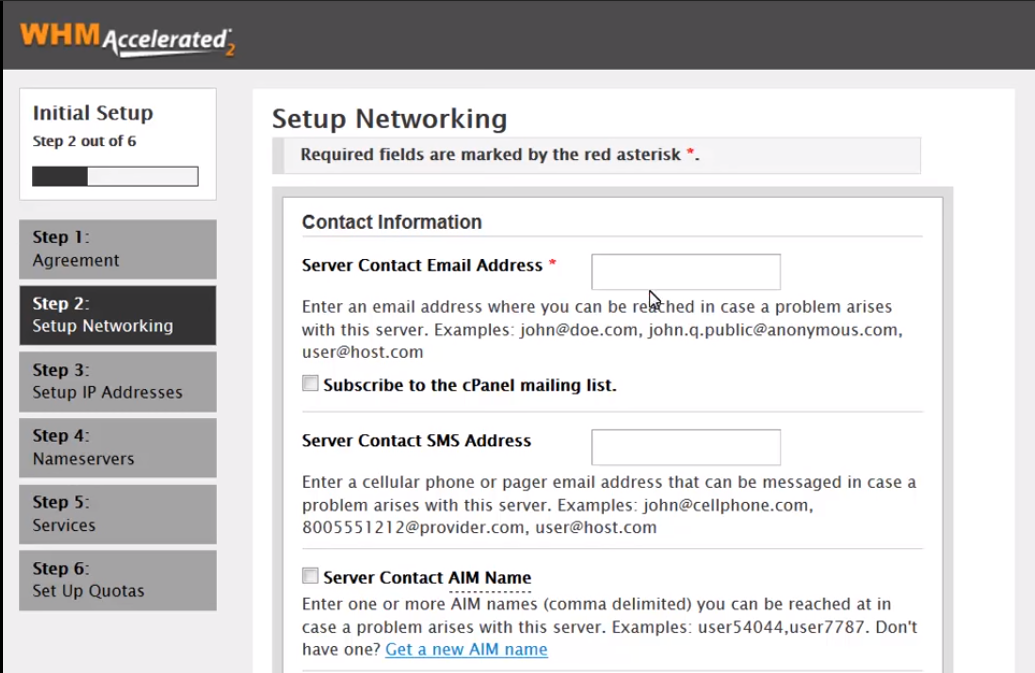 HOSTNAME example. Setting out. ID number is required field. One Pager. Your user id
